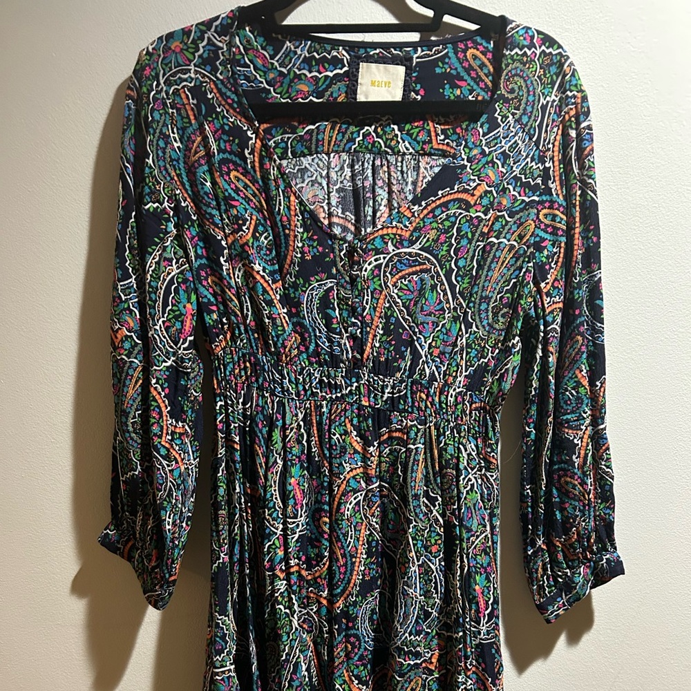 Maeve Vibrant Paisley Long Sleeve Dress LP